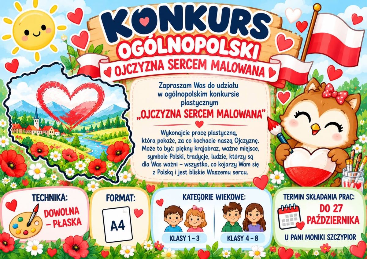 Ogólnopolski Konkurs Plastyczny "OJCZYZNA SERCEM MALOWANA"