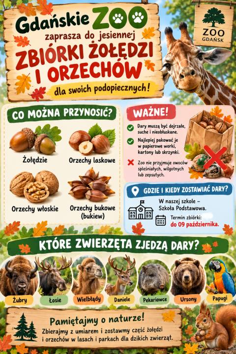 Zbiórka darów jesieni dla ZOO.